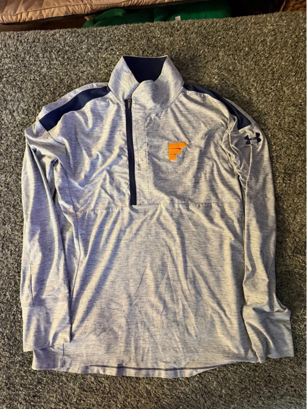 Under Armour Men's Loose Fit Pullover Sweatshirt with Quarter Zip